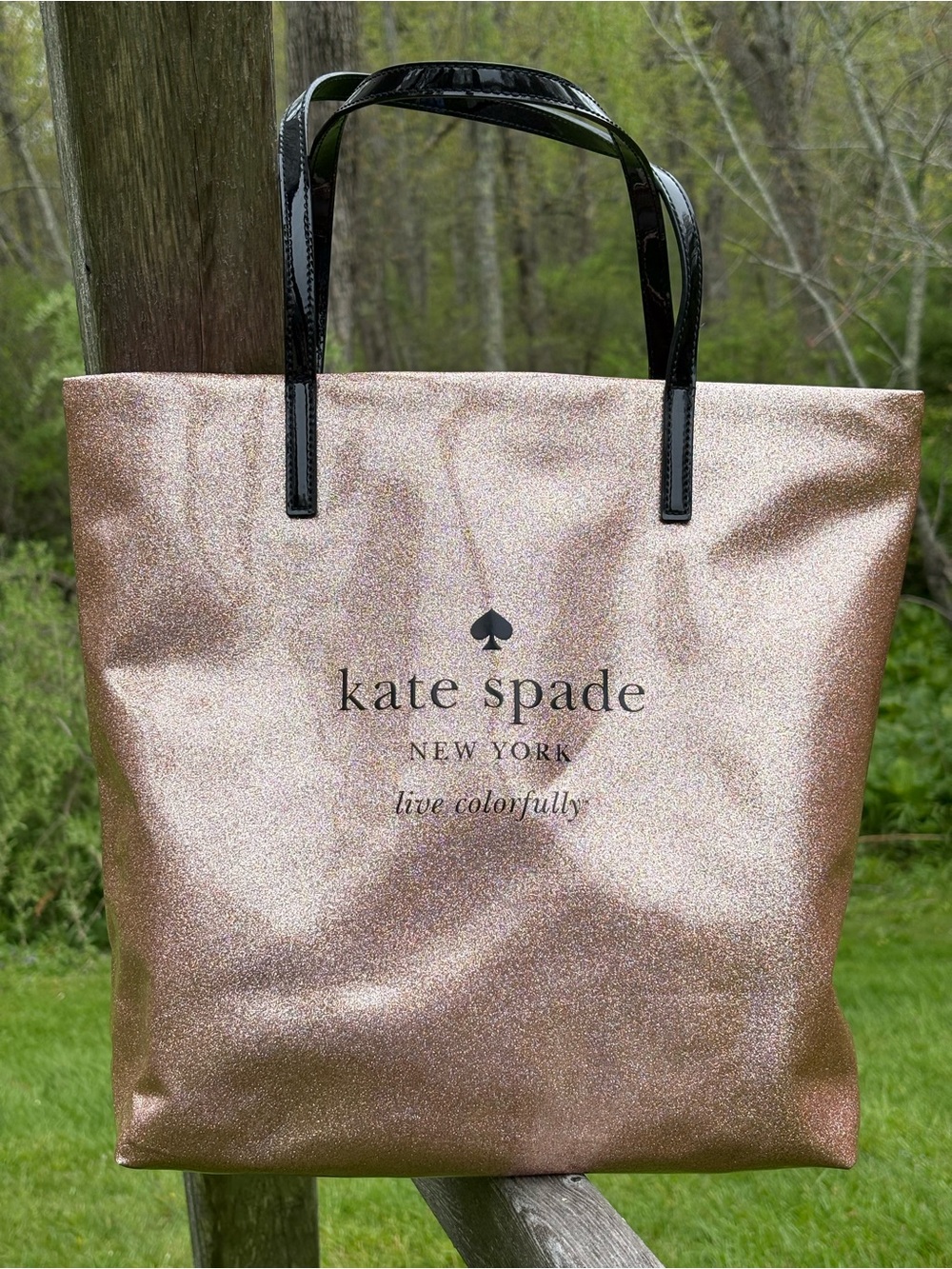 kate spade Rose Gold Glitter Tote